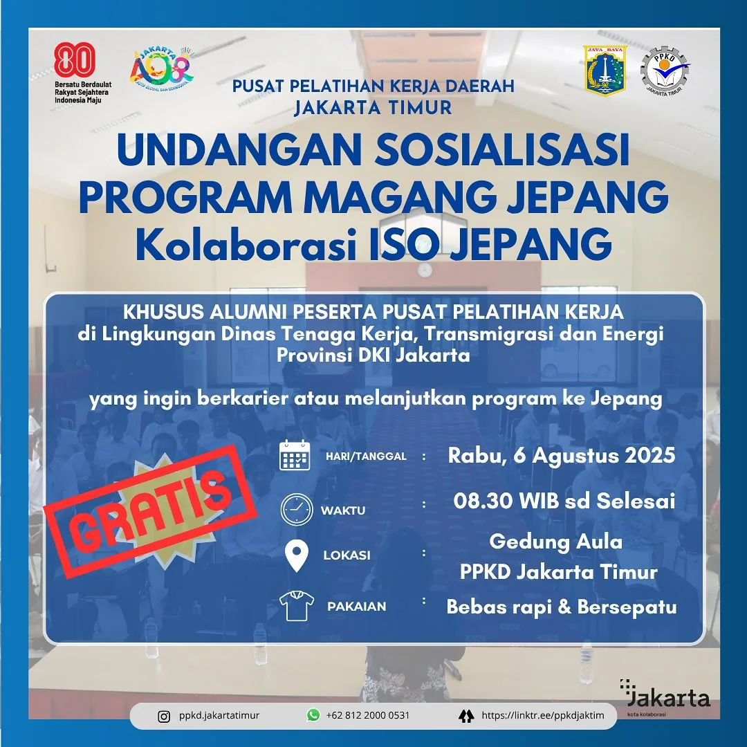 UNDANGAN SOSIALISASI PROGRAM MAGANG JEPANG – PPKD KABUPATEN MAGELANG